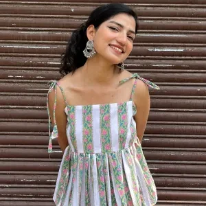 Golden Nightfall Short Sleeveless Kurti